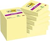 Post-it Super Sticky Notes Promotion, Gelb, 47,6 mm x 47,6 mm, 12 Blöcke à 90 Blatt zum Vorteilspreis, 622-SSCY-P8+4