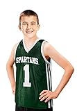 Little King NCAA-Full Court-Youth Boys Teen Basketball Jersey-Michigan State Spartans #1-Green-Youth...