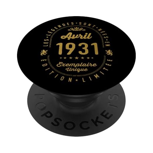 91 años Cumpleaños Las Leyendas nacen en Abril de 1931 PopSockets PopGrip Intercambiable