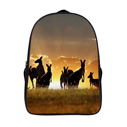 Sac d'école motif kangourou au design unique 3D Cool backpack pour ado branché