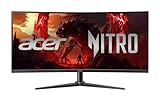 Acer Nitro 34” Gaming Monitor | QHD 3440 x 1440 | 1500R 21:9 Curved | AMD FreeSync Premium | 200Hz Refresh Rate | 1ms (VRB) | sRGB 99% | 1 x Display Port 1.4 & 2 x HDMI 2.1 Ports | XZ340CUR X0bmiiphx
