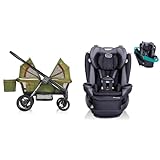 Evenflo Pivot Xplore All-Terrain Stroller Wagon & Revolve360 Extend Rotational Car Seat Bundle