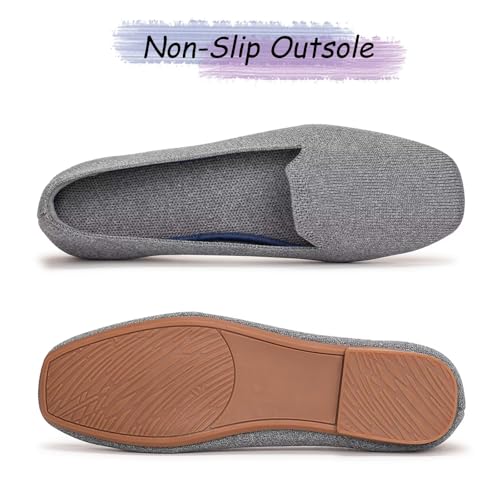 Image of Frank Mully Women's Loafer Flats Square Toe Comfortable Office Work Shoes, Cute Penny Loafer Slip On Walking Driving Shoes