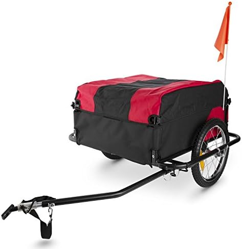 DuraMaxx Mountee Bicycle Trailer - Bike Trailer Cargo, Trailers, Carrier, Stable, Powder Coated, Easy Transport, Robust, 130 L Cargo Space, 60 Kg, Steel Tube, Nylon Upholstery, Folds Up