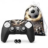 🎮 KIT COMPLETO 8+2 PEZZI CON GRIP OMAGGIO Include: 1 cover in silicone per DualSense PS5, 6 grip analogici antiscivolo (4 standard + 2 omaggio), 2 sticker frontali decorativi e sacchetto coordinato.