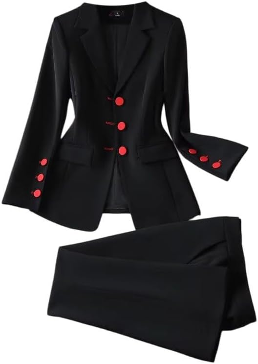 Women's Professional Suit Set Blazer Pants Office Business Workwear