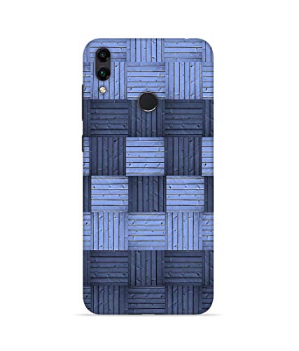 Image of Silence Printed Square Pettern Gray Background Designer Hard Back Case Cover for Huawei Honor 8C
