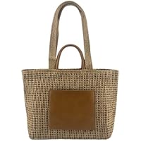 MODELISA - Bolso Tote Rafia Paja Grande De Hombro Estilo Casual