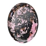 Rhodonit Kristalle Steine, Daumenstein Rhodonit, Natürliche Polierkristalle, Kristall Sorgensteine, Oval Pocket Stein, Handschmeichler Taschenstein Perfekte Geschenk für Andere