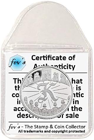 Fev's Royal Mint Ten Pence (10p) Alphabet letter coins ** K ** KING ARTHUR…