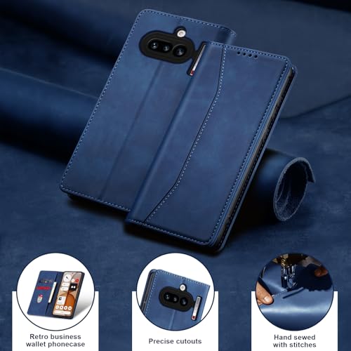 Image of Jasonyu Flip Wallet Case for Nothing Phone 4a 5G,Blue