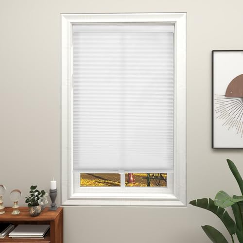 Changshade Cordless Cellular Shades, Light Filtering Honeycomb Blinds for Indoor Windows Bedroom, Pull Down Pleated Accordion Blind Easy Install, Shade Size 40" Wx72 H, White by Changshade - Image 9