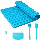 Backmatte Hundekekse, 2cm Silikon Halbkugel Hundekekse Silikonmatte Backform, Backunterlage mit Spatel Set, Backpinsel, Tropfer für Backofen, Hitzebeständig und lebensmittelecht, Bpa-frei