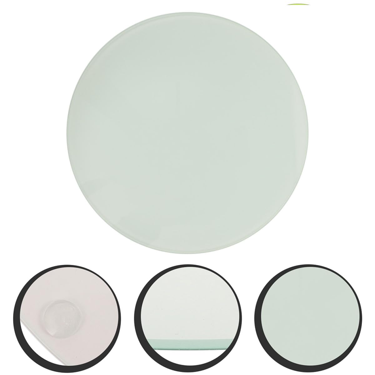 BESPORTBLE Planche à Découper Ronde en Verre Trempé 30 CM Surface Antidérapante et Résistante aux Rayures Planche de Préparation des Aliments pour Fruits Légumes et Viande Adaptée la