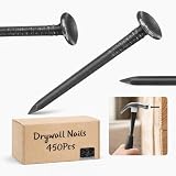 LEIFIDE 450 Pcs Flat Drywall Nails Box Panel Nails Phosphate Coated Rust Resistant Long Point Smooth Shank for Drywall Felt Wood Decking Insulation Board Ceilings (2 Pounds,1-5/8')