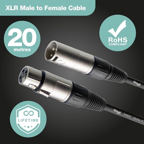 Stagg SMC20 20M Mikrofon-Kabel (XLR-Buchse-auf-XLR-Stecker)