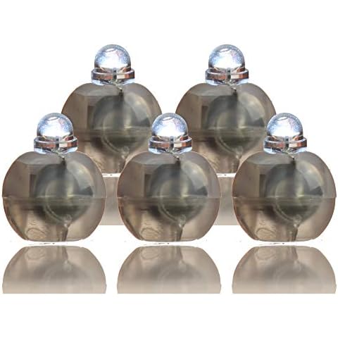 White Mini LED Battery Operated (no Wires) Lights Pack of 5, Perfect for Cake Lights Illumination Cover