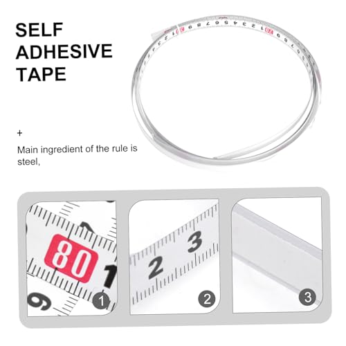 Cinta métrica adhesiva 3 pcs acero para carpintería miniatura 7