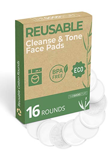 Reusable Cotton Pads [Machine Washable] Gentle on Skin, Kind on the Planet, Replace your Disposable Cotton Pads, Cotton Balls, Face Wipes, Washcloths with Super Soft Bamboo Rounds for Sensitive Skin