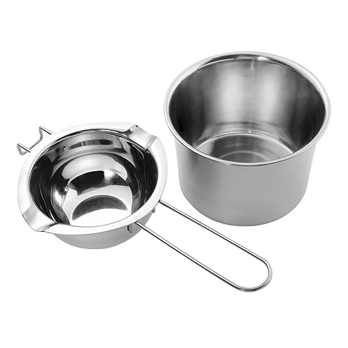 STOBAZA Practical Butter Melting Pot 2 Pcs Stainless Steel Melt Pan Fast Heating for Melt Pot Melt Pan Needs