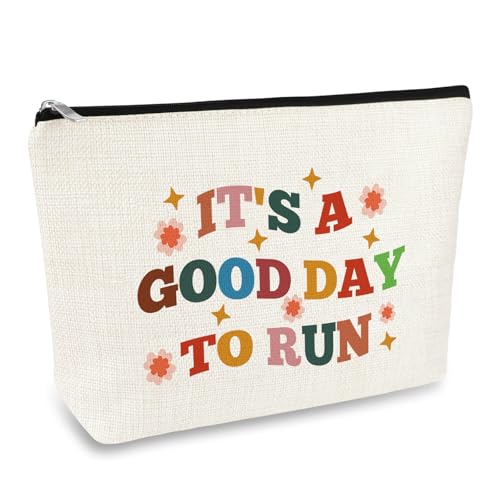 Running Gifts Makeup Bag Running Lover Gifts for Women Runner Gift Marathon Runner Gift Travel Cosmetic Bag Cross Country Runnings Present Inspirational Zipper Toiletry Pouch
