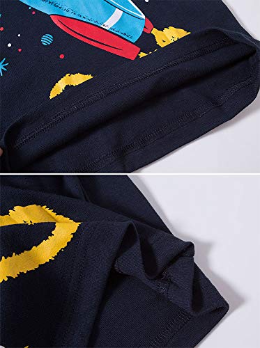 Boys Pyjamas Sets Nightwear Cotton Toddler Clothes Kids Astronaut Shark Space Sleepwear Long Sleeve Pjs 2 Piece Outfit Xmas Gift