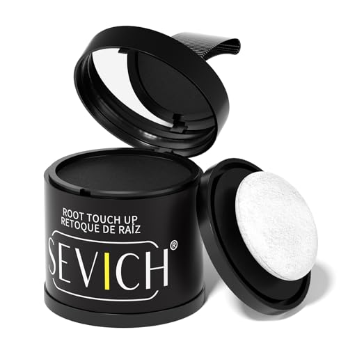 Image of Sevich Hairline Powder 10g Large Capacity,Instantly Conceals Hair Loss,Root Touch up Powder,Hair Shadow Toppers for Women & Men Thinning Gray Hair,48H Makeup Lasting,1 Box = 2.5 Boxes,Black