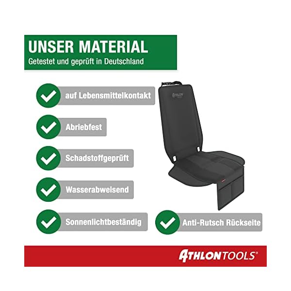ATHLON TOOLS Kindersitz-Unterlage mit Seitenschutz - Optimale Passform - Isofix kompatibel - Dick gepolstert - für… – Bild 8