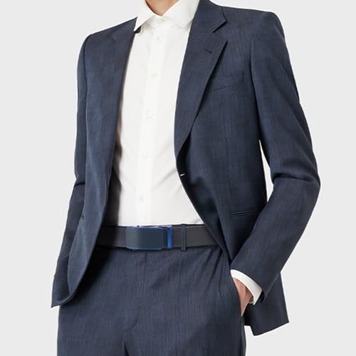 SENDEFN 2 Pack Ratchet Belt Men, Men Leather Belts in Gift Set Box for Dress Casual, Size Adjustable Trim to Fit