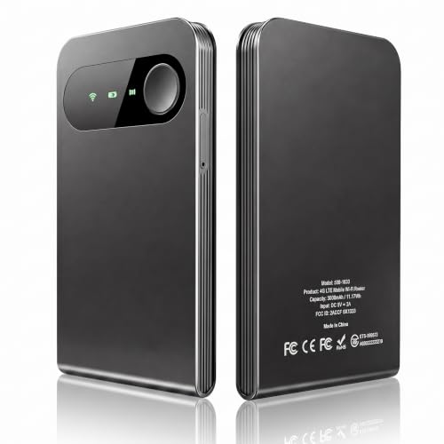Image of Comenzar WiFi 6 Mobile Hotspot, Ultra-Fast eSIM Card Portable WiFi for Travel in 150+ Countries, Type-C USB Wired Tethering for Laptop, Pocket Size Router (1GB Global Data)