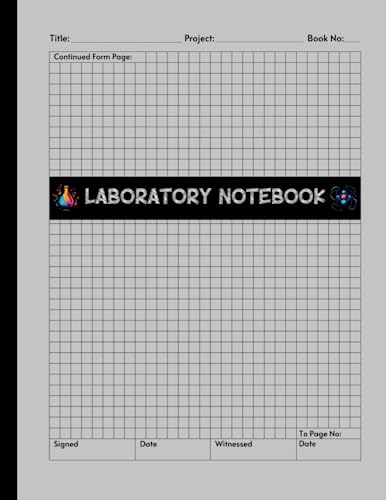 Laboratory Notebook: Student Lab Notebook with Grid Graph Paper for Middle School, High School, College, Graduate Research | Light Grey