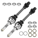 Front Left/Right CV Axle Wheel Bearing Kit for Polaris Sportsman 335 400 500 Scrambler 400 500 4x4 Xplorer 250 300 500 Big Boss 500 1997-2004, Replace for 2200960, 1380063, 2 Axles & 2 Wheel Bearings