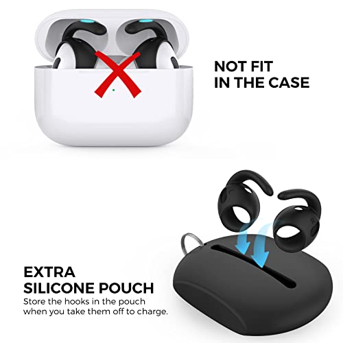 Image of AhaStyle 4 Pairs AirPods Pro 2 Ear Hooks Anti-Slip Ear Covers Accessories