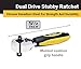 Titan 11050 1/4-Inch and 3/8-Inch Dual Drive x 5-1/2-Inch 72-Tooth Dual Head Stubby Ratchet