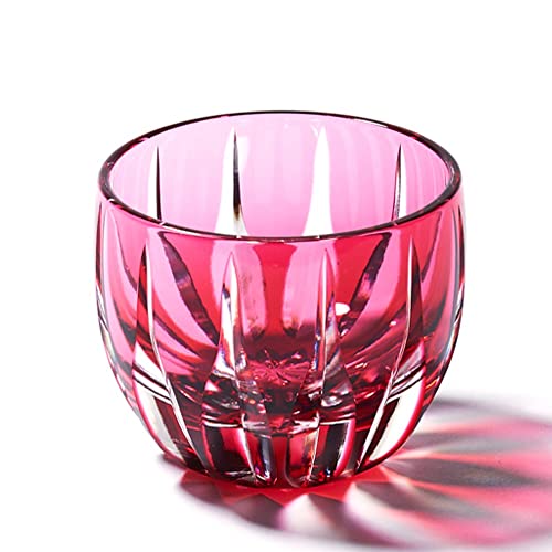 【 太武朗工房 公式 直販 】 クリスタル江戸切子 木村泰典 剣菱 ぐい呑 (金赤) TB5100-01 桐箱入り 日本製