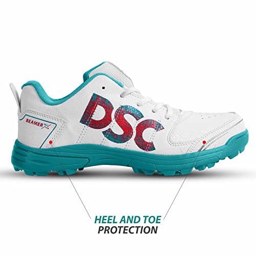 DSC Beamer X Cricket Shoes for Mens (Light Weight | Economical | Durable) Dark Cyan 5 UK
