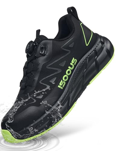 Image of ISOOUS Steel Toe Shoes for Men Women Non Slip Composite Work Sneakers Waterproof Anti-Static Anti-Impact Indestructible Comfortable Safety Construction Shoes Steel Toe Shoes Esd Puncture Proof Ergonomic Design