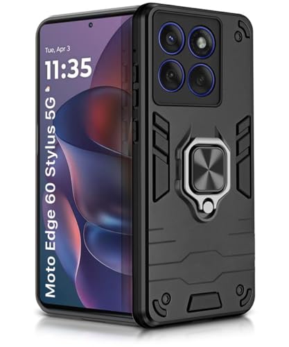 Image of AIBEX Armor Back Cover Compatible for Motorola Edge 60 Stylus 5G| Rugged Shockproof Case with Ring Holder & Kickstand | Military-Grade Protection | Magnetic Car Mount Compatible