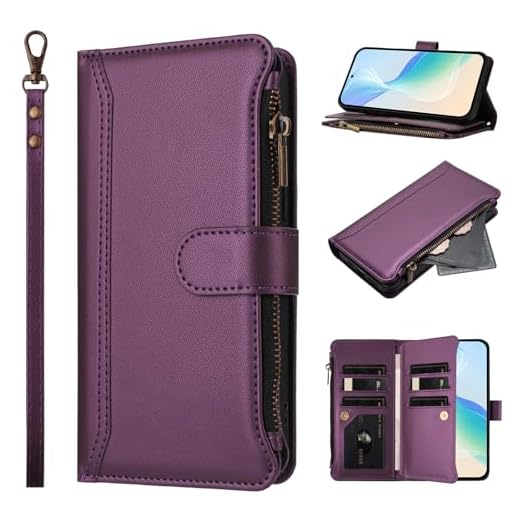 Deksel kompatibelt med Oppo Find X9s Pro, lommebokdeksel med glidelås, magnetisk bokklaff til Oppo Find X9s Pro
