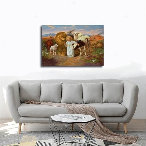 Impression sur toile Peace William Strutt cadre suspendu salon de 40 cm - 4
