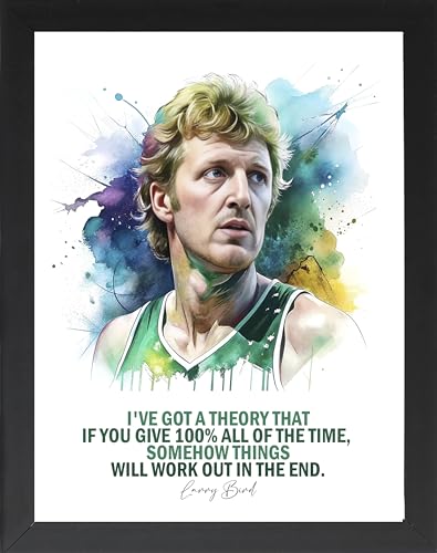 Framed NBA Basketball Players Posters, Famous Athletes Wall Art, Inspirational