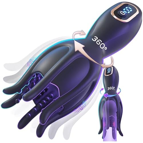 Male Masturbator, 360° Conical Rotating Vibrating Glans Penis Vibrator Stroker Trainer, Adult Sex Toys for Men, Mens Automatic Blowjob Masturbation, Masturbador Juguetes Sexuales para Hombre