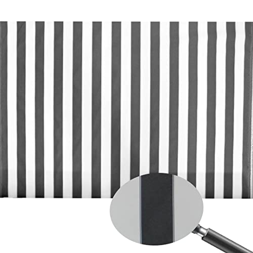 Stripe Canvas Awning Fabric Waterproof Outdoor Fabric 60" Black/White (1 Yard)