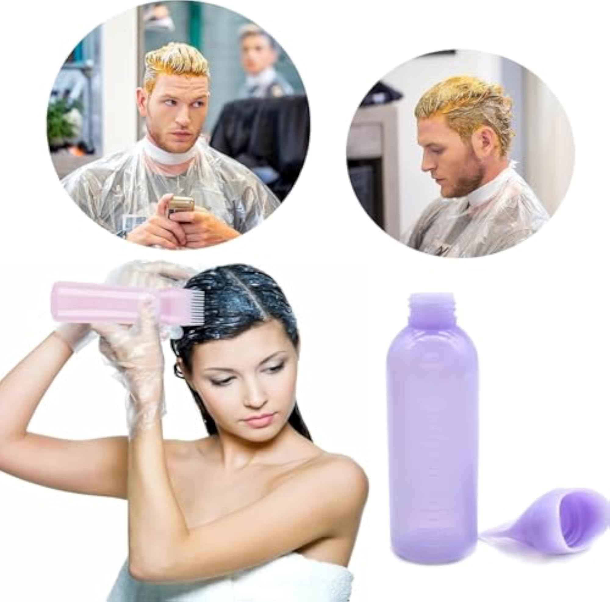 Hair Oil Applicator Bottle with Comb for Scalp Treatment