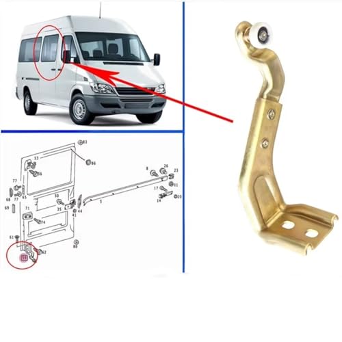 Rodillo puerta corredera derecha compatible con Dodge Sprinter guia brazo inferior 5103588AA 2