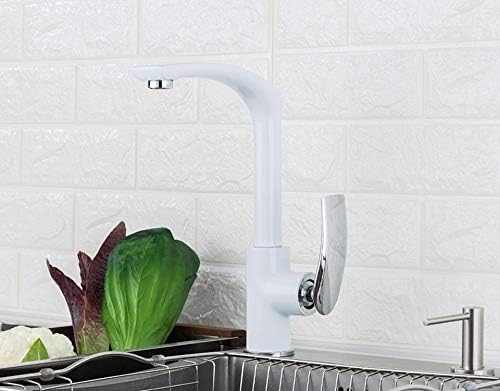 Robinet de cuisine blanc rotatif pour réparer les fuites et masquer les trous d'évier