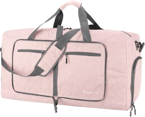 Image of Woogwin Travel Duffel Bag Large Foldable Waterproof Overnight Bag for Beach Swim Bags Pool Sports Gym