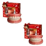 [mocoly]カスタムフィットマウスピース シリコン入れ歯 入れ歯セット 飲食可能 義歯 上下セット 男女兼用 繰り返し使用 自然な仕上がり デイリーケアと特別な日に 簡単装着 簡単洗浄