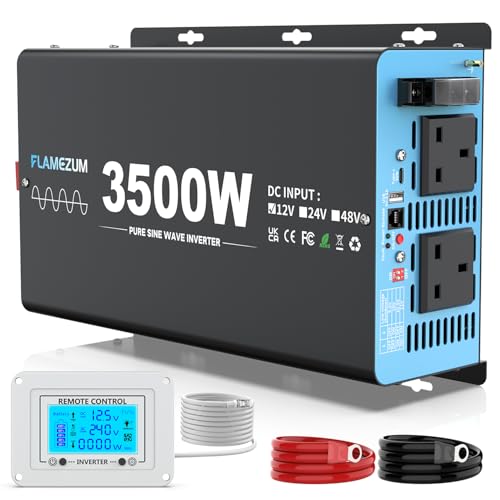 Convertisseur 12V 240V 3500W pure sinus : fini les pannes de batterie en voyage