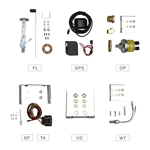 Image of MOTOR METER RACING Classic Electrical GPS 6 Gauge Set Red Dial White Needle